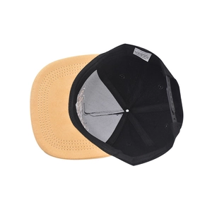 Detail view of the high-quality stitching, acrylic fabric, and adjustable snapback closure