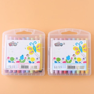 Set di 18 pennarelli acrilici colori vivaci in custodia portatile per arte e disegno