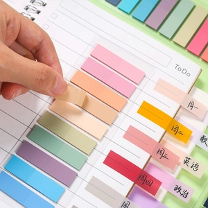 Translucent Morandi PET index tabs for planners showing writeable and see-through features