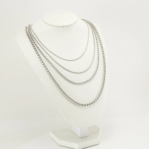Stainless Steel Wheat Chain Necklace Unisex Hip Hop Punk Style Minimalist Jewelry With Lobster Clasp And Extension Chain