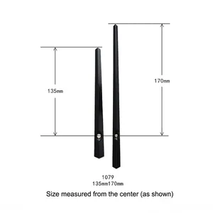 Set lancette per orologio in alluminio nero 135mm e 170mm per quarzo modello 1079