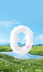 Eco-friendly eco-concept graphic showing zero formaldehyde and fresh air in nature
