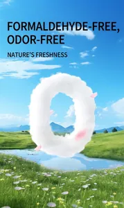 Grafica ecologica che mostra zero formaldeide e aria fresca come nella natura