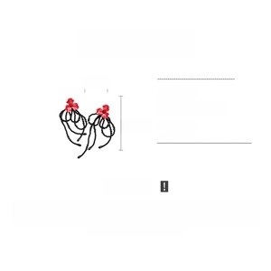 Detailed view of floral tassel earrings with dimensions 11.5cm length and 3.5cm width