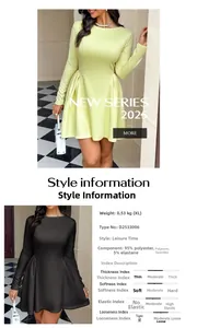 Detail of elegant long sleeve dress showing slim fit ruched waist and A-line silhouette
