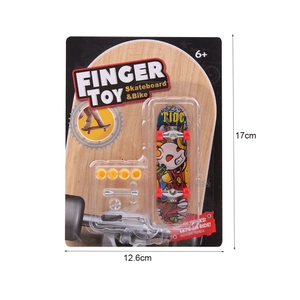 Mini finger toy scooter set with graffiti board and tools in 17cm blister packaging