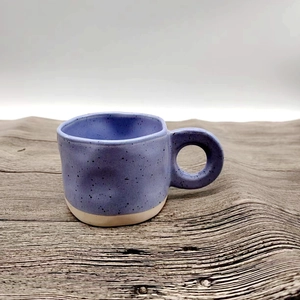 Ceramic Mug Spotted Splash Ink Irregular Coffee Cup With Circular Handle Retro Ins Style Handmade Water Tea Mug