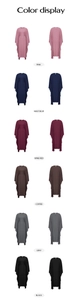 Nuancier de robes élégantes à manches longues en rose marine bordeaux café gris et noir