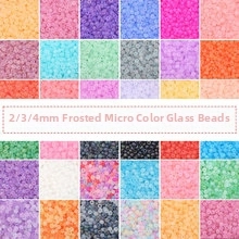 Detailed macro view of 24-color 4mm matte glass seed beads for DIY jewelry making