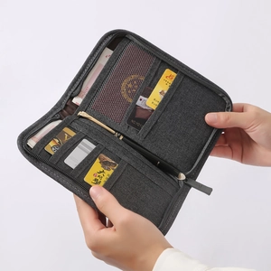 Reispaspoort Portefeuille Multifunctionele Oxford Stof Waterdichte Kaarthouder Organizer Voor Documenten Contant Geld Tickets