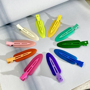Seamless Hair Clips Matte Plastic Alloy No Bend Duckbill Bangs Pin For Women Girls Korean Style