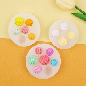Silicone ice cream ball mold for DIY dessert cookies and decorative scented candles