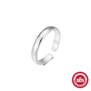 Retro S925 sterling silver planet ring with an adjustable open design in silver