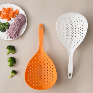 Nylon Slotted Spoon Heat Resistant Long Handle Skimmer For Noodles Dumplings Kitchen Food Strainer