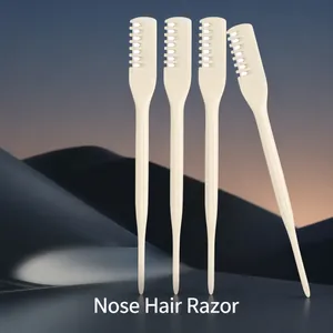 Tondeuse À Poils De Nez Manuelle Et Nettoyeur D'oreilles Double Tête Lame En Acier Inoxydable Lavable Outil De Soins Personnels