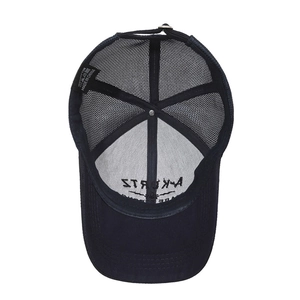 Dunkelblaue Camouflage-Trucker-Cap für Herren mit atmungsaktivem Netz und Baumwolle