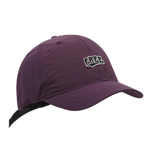 Dark purple short brim baseball cap with FREE embroidery made of breathable nylon fabric