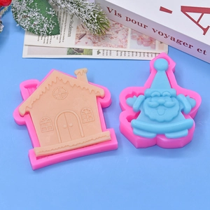 Christmas Santa house silicone mold for DIY baking and handmade resin crafts