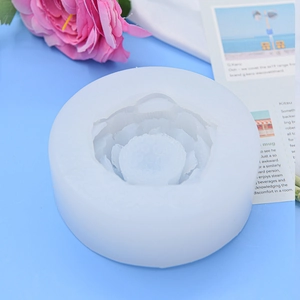 Lotus flower silicone mold for handmade soap, candles and aromatherapy DIY projects
