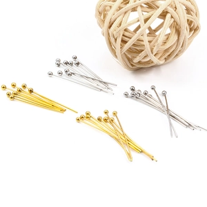 Chiodini a testa sferica in acciaio inossidabile oro e argento per bigiotteria fai-da-te