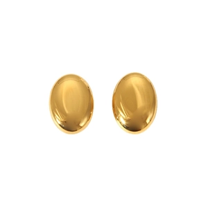 Ensemble de boucles d'oreilles grain d'or en acier inoxydable poli pour femmes