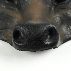 Realistic black PU foam buffalo head mask for Halloween and carnival parties