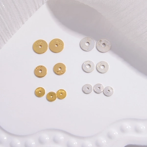 925 Sterling Silver Round Flat Spacer Beads Ultra Thin DIY Jewelry Making Bracelet Necklace Findings S925 Stamped