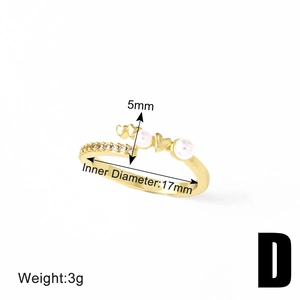 Detailed view of gold pearl heart ring showing 17mm inner diameter and 5mm width