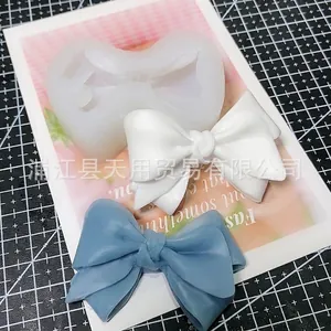 Bow tie silicone mold for aromatherapy plaster and resin art with matte finish samples