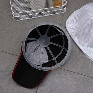 Baseball cap laundry bag and frame kit for washing machine shape protection