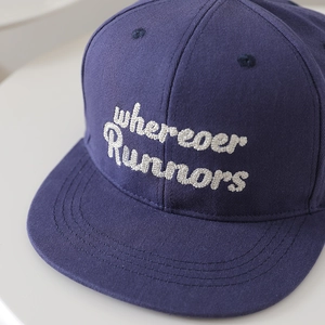 Casquette snapback violette pour enfants avec broderie Runners pour 3-8 ans