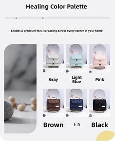 Collection of large travel toiletry bags in grey, blue, pink, brown, navy, and black
