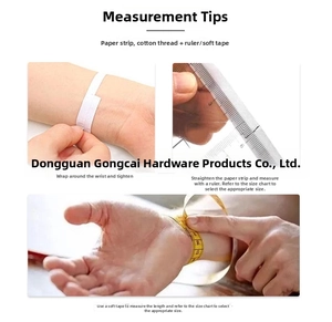 Detailed measurement guide for stainless steel bracelet size using paper strip and ruler
