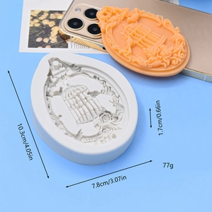 Birdcage and wheat wheat spike silicone mold for fondant, chocolate and plaster crafts