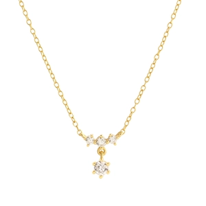925 Sterling Silver Necklace Snowflake Zircon Water Drop Pendant Clavicle Chain Minimalist Luxury Jewelry For Women