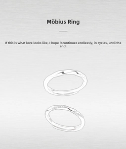Detail der S925-Stempelung auf Mobius-Silberringen mit funkelndem Zirkoniastein