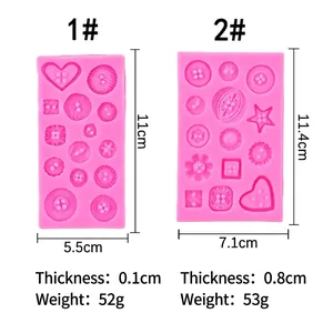 Pink silicone button cake molds set for DIY baking chocolate and pudding decorations