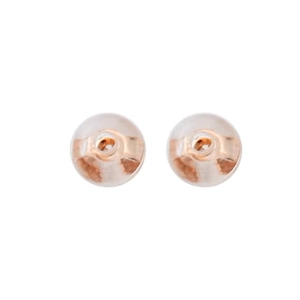 925 silver and silicone earring backings in rose gold finish for secure earring support
