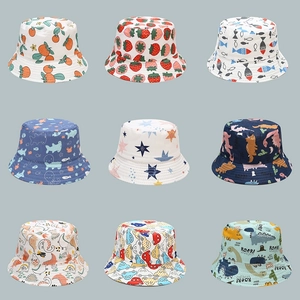 Cappello Da Pescatore Bambini Cotone Protezione Solare Aperto Estate Cartone Animato Neonato Tesa Larga Traspirante Morbido