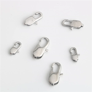 Polished Stainless Steel Lobster Clasps Connectors For Jewelry Making DIY Necklace Bracelet Supplies