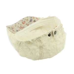Summer lace flower beret for women with breathable mesh and vintage floral cotton lining