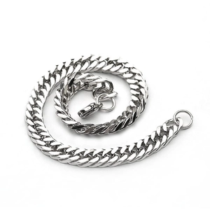 Cuban Link Chain Bracelet Stainless Steel Polished Flat Grinding Simple Fashion Jewelry For Men Women