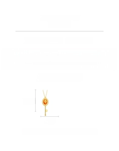Detailed size chart for the vintage resin key pendant necklace with alloy measurements