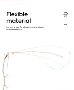 Close-up of flexible metal temples showing high elasticity and durable material design