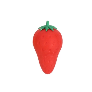 Cute strawberry shaped eraser in bright red silicone for school students stationery