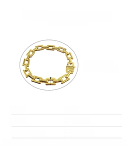 Detailed sizing chart showing necklace and bracelet dimensions for the link chain set