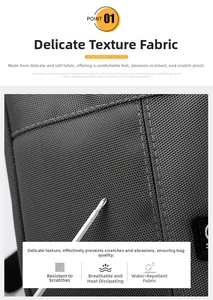 Detailed view of abrasion-resistant, waterproof and breathable grey oxford fabric