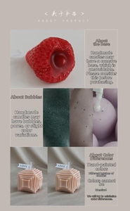 Detail showing handmade soy wax candle textures with natural bubbles and surface variations