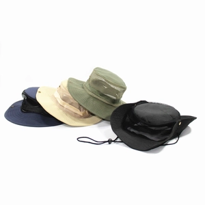 Chapeau De Brousse Boonie En Maille Respirant Protection Solaire Safari Pêche Mentonnière Réglable Pliable Randonnée Adulte