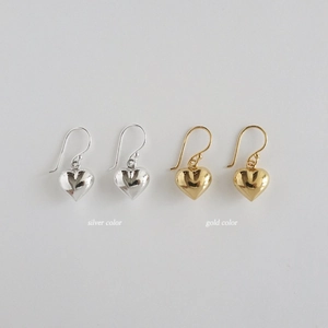 Heart Drop Earrings 925 Sterling Silver Mirror Polished Minimalist Fashion Jewelry For Women